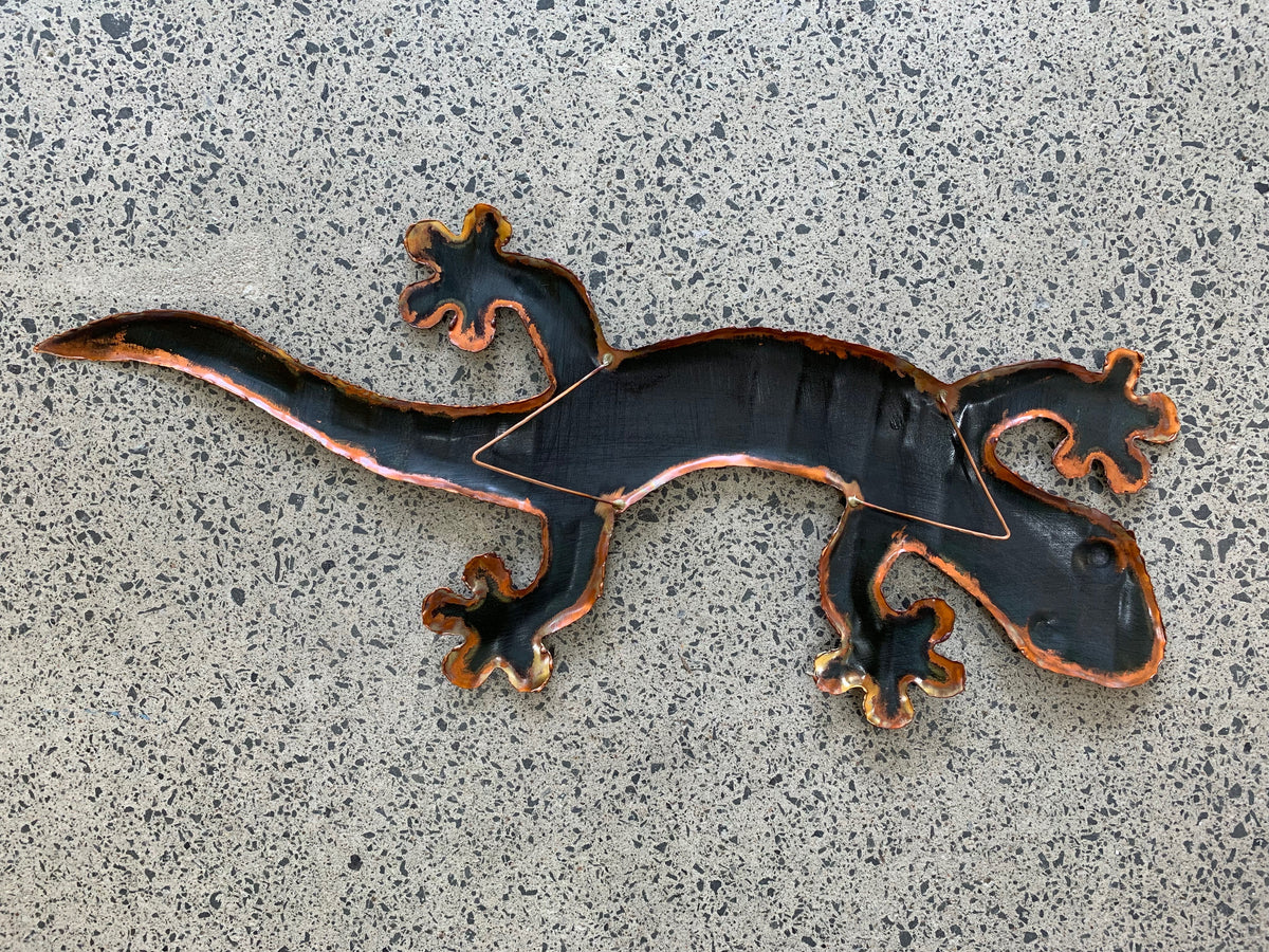Copper Gecko Large Wall Art Copperworkx