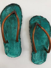 Load image into Gallery viewer, Copper Patina Jandals Wall Art