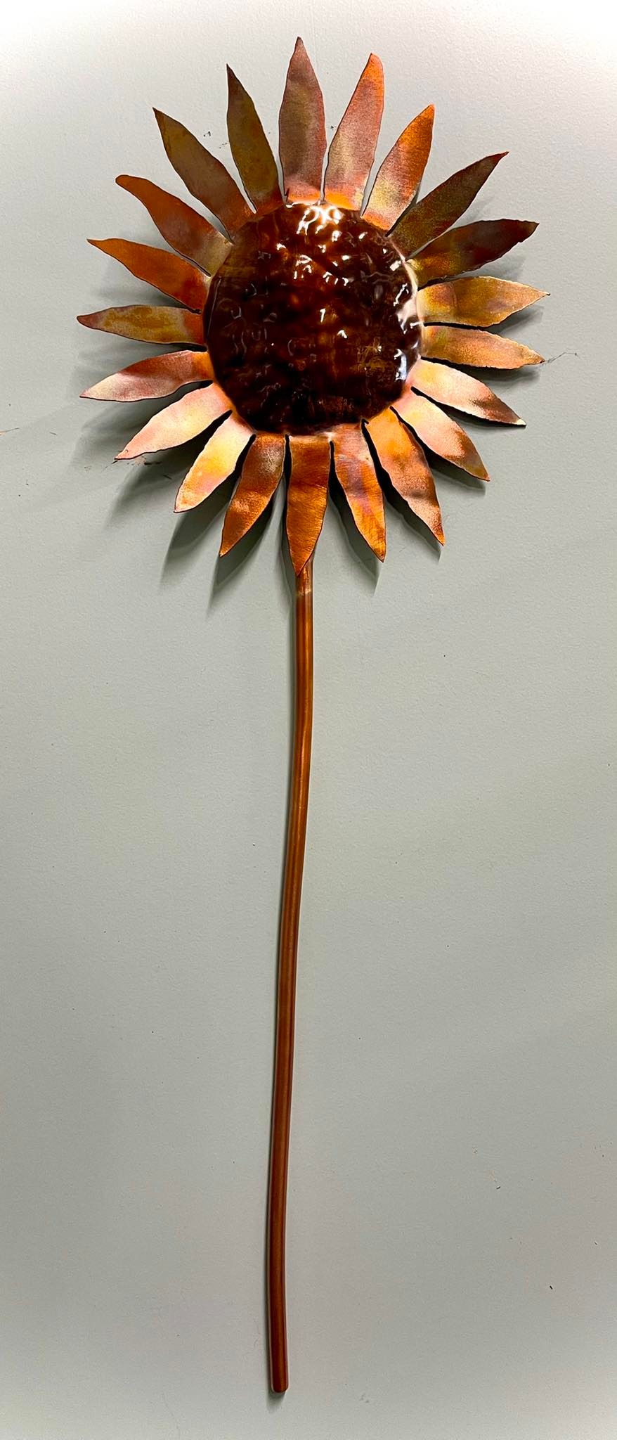 Copper Sunflowers Wall Art