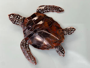 Copper Sea Turtle Wall Art
