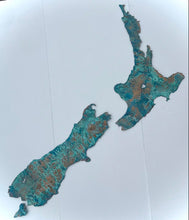 Load image into Gallery viewer, Copper New Zealand Map Extra Large Wall Art
