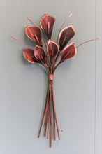 Load image into Gallery viewer, Copper Lilies Set of 7 Wall Art
