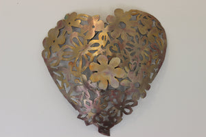 Gold lace copper heart