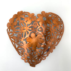 Bronze lace copper heart