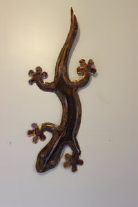 Copper gecko artwork