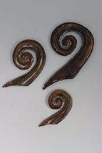 Load image into Gallery viewer, Copper koru set of three