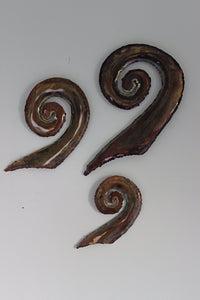 Copper koru set of three