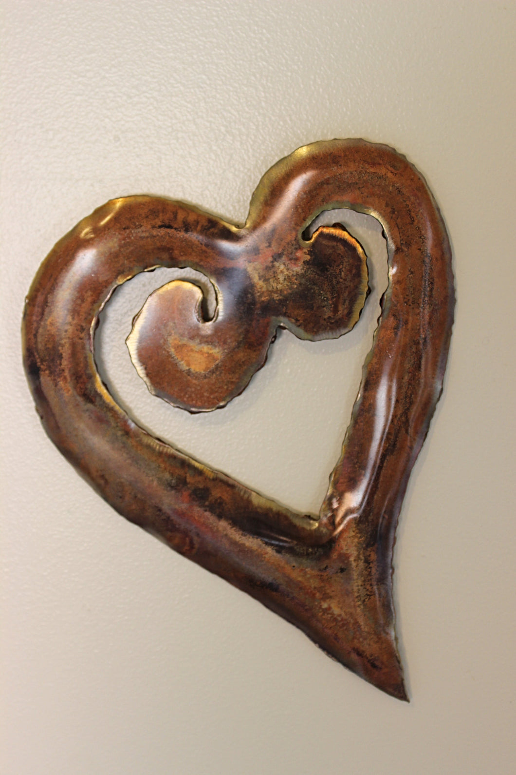 Copper Heart Koru Wall Art