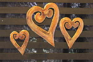 Copper Heart Koru Wall Art