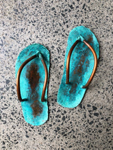 Load image into Gallery viewer, Copper Patina Jandals Wall Art